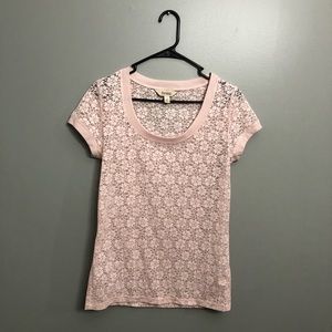 Pink lace top
